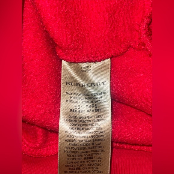 BURBERRY hoodie M Cotton red Style 8003488 - Picture 7 of 16